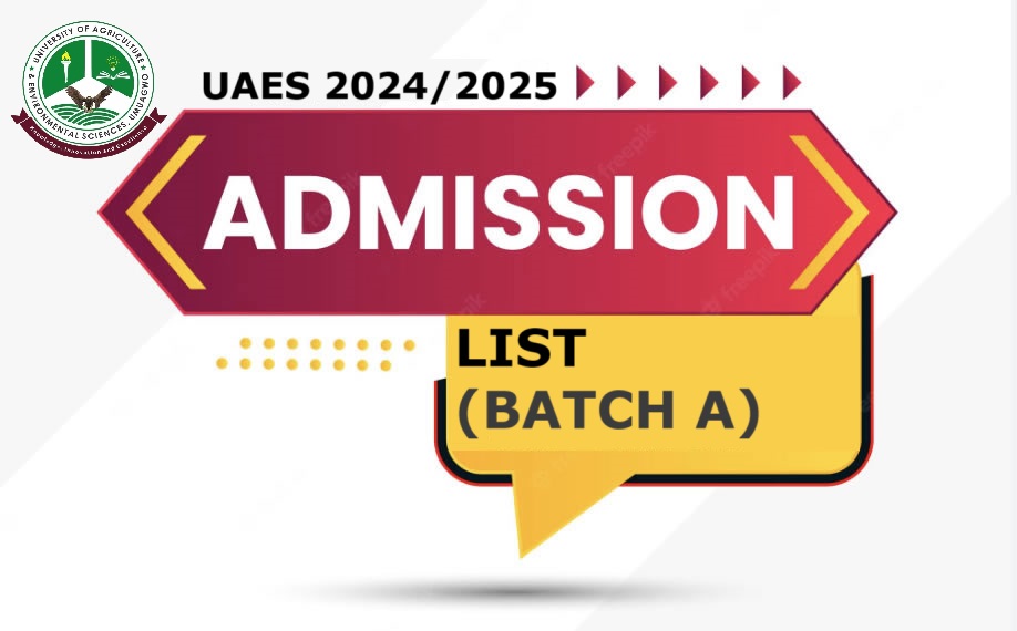 UAES 2024 - 2025 ADMISSIONS LIST (BATCH A)